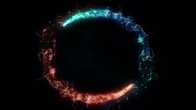 绚丽震撼大气彩色粒子logo展示AE模板视频的预览图